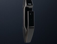 Врезной электронный дверной замок Kaadas K9 Black с отпечатком пальца - фотография